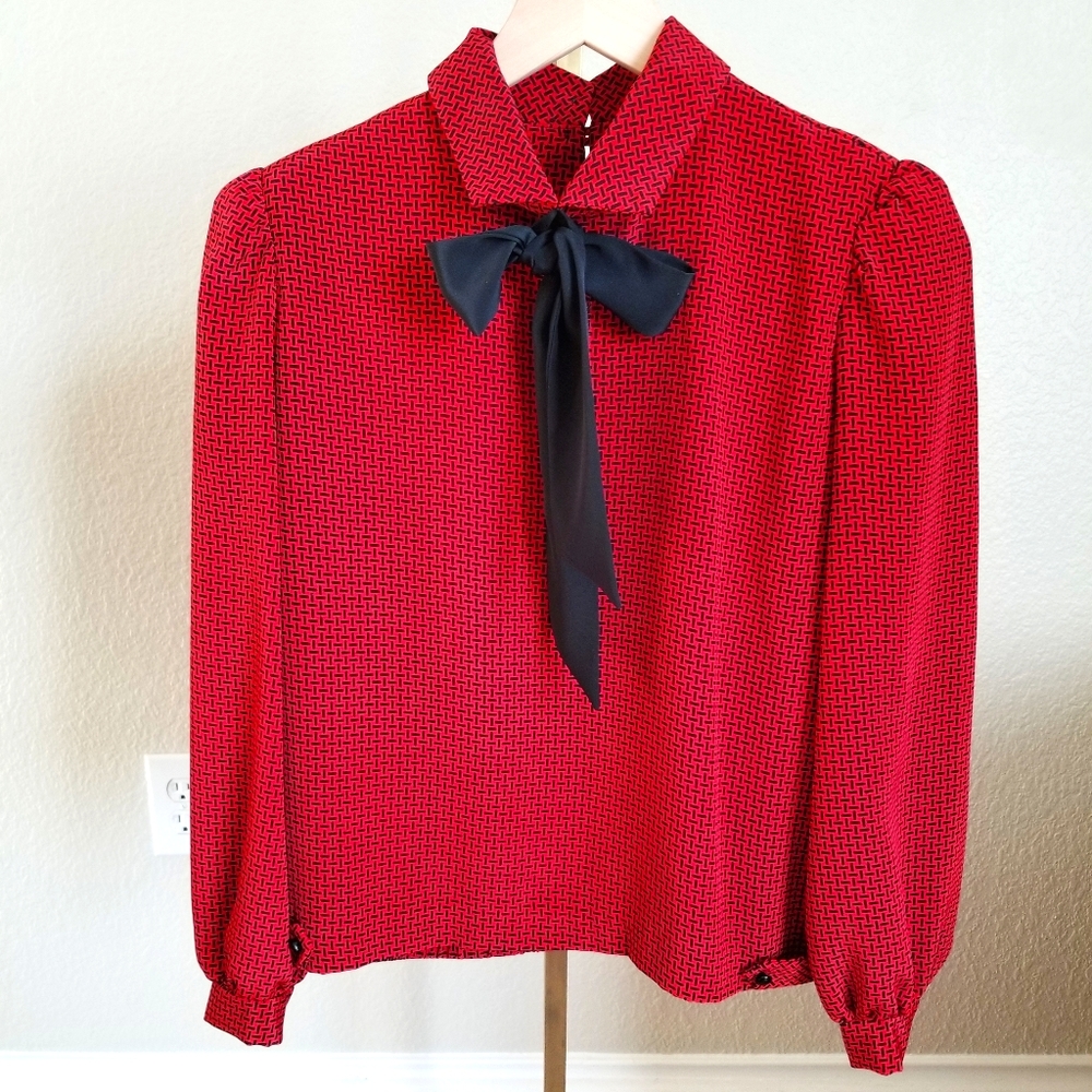 Vintage 80's Secretary Blouse